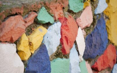 Jaki kolor farby pasuje do kamiennej ściany w salonie?